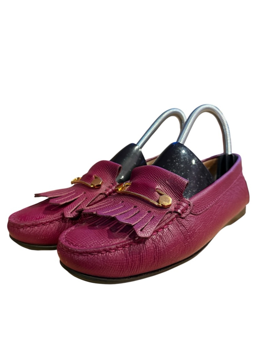 Tod's Fuchsia Leather Pin Loafers Women’s Sz 36.5 (US 6.5)